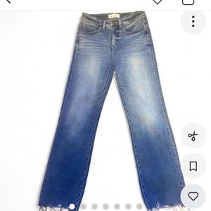 BKE Women's Jean High Waisted Straight Leg